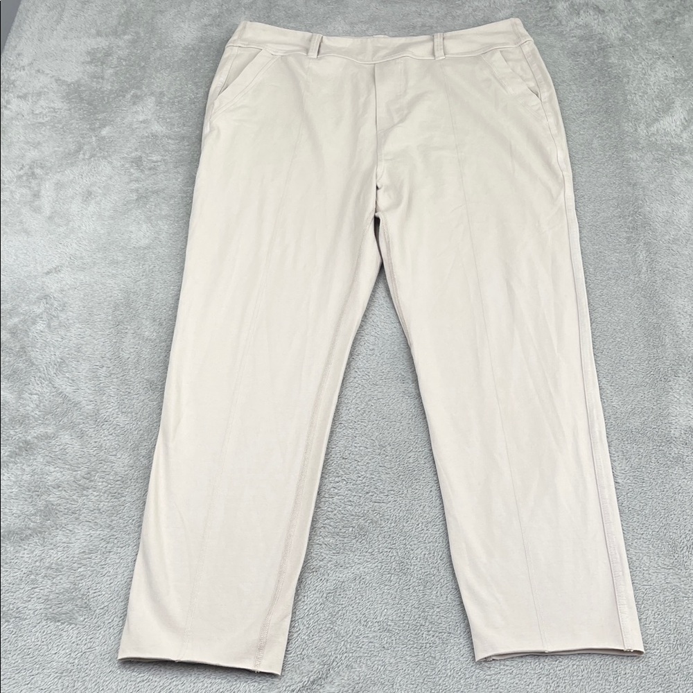 Frank &‎ Eileen L Beige Cotton Spandex Stretch Comfortable Casual Work Pants